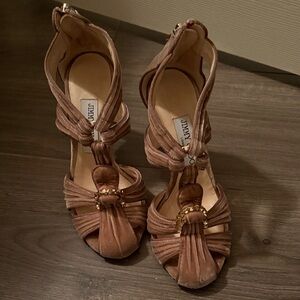 Jimmy Choo Tan Strappy Heels